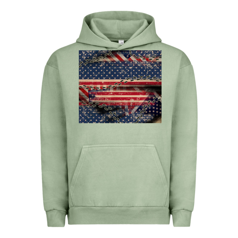 American Flag Stitches Urban Hoodie by CowGirlArtShop | Teevron