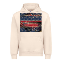 Sandshell American flag stitches Urban Hoodie - CowGirlArtShop