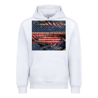 White American flag stitches Urban Hoodie - CowGirlArtShop