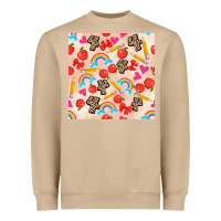 Mushroom back to school seamless pattern 4 (3600x3600) Heavyweight Sweatshirt - AdoDesignShop