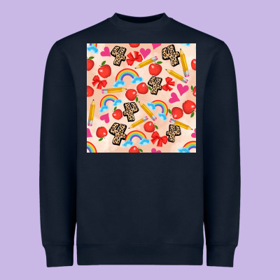 Back To School Seamless Pattern 4 (3600x3600) Heavyweight Sweatshirt Designed By Adodesignshop