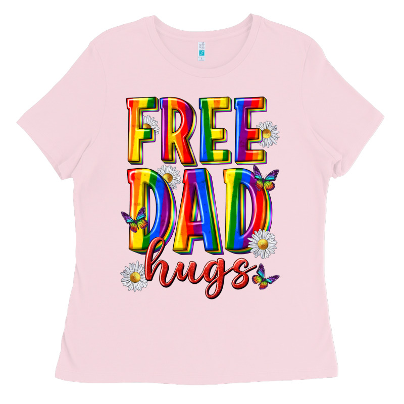 Free Dad Hugs Ladies Tee by texasbilliewilder | Teevron