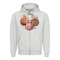 Dove Grey christmas pan dulce Zipper Hoodie - MaliasSmallBusiness