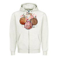 Oatmeal Heather christmas pan dulce Zipper Hoodie - MaliasSmallBusiness