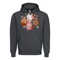 Smoke christmas pan dulce Zipper Hoodie - MaliasSmallBusiness