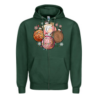 Sports Green christmas pan dulce Zipper Hoodie - MaliasSmallBusiness