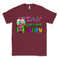 Burgundy just a girl who loves candy Classic Tee - AdoDesignShop