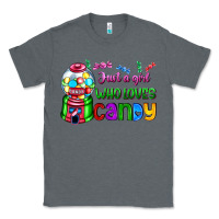 Charcoal Heather just a girl who loves candy Classic Tee - AdoDesignShop