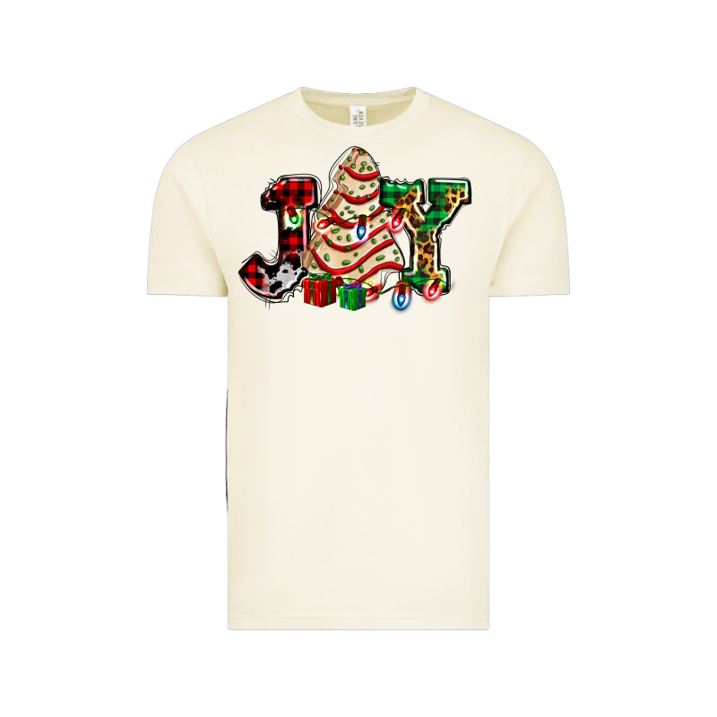 Joy With Christmas Tree Cake Ado Vintage Tee by AdoDesignShop | Teevron