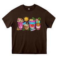 Chocolate Brown aloha coffe cups Heavy Core Tee - texasbilliewilder