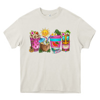 Cream aloha coffe cups Heavy Core Tee - texasbilliewilder