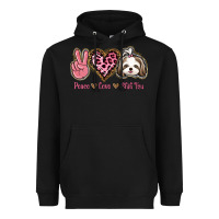 Black Peace Love Shih Tzu Heavyweight Hoodie - Bettercallsaul