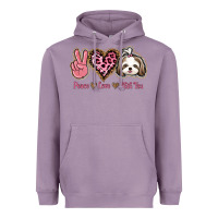 Lavender Peace Love Shih Tzu Heavyweight Hoodie - Bettercallsaul