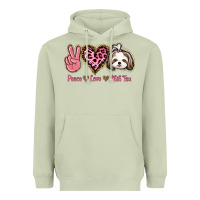 Matcha Peace Love Shih Tzu Heavyweight Hoodie - Bettercallsaul