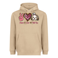 Mushroom Peace Love Shih Tzu Heavyweight Hoodie - Bettercallsaul