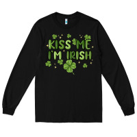 Black kiss me i'm irish Long Sleeve Tee - MaliasSmallBusiness