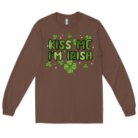 Chestnut kiss me i'm irish Long Sleeve Tee - MaliasSmallBusiness