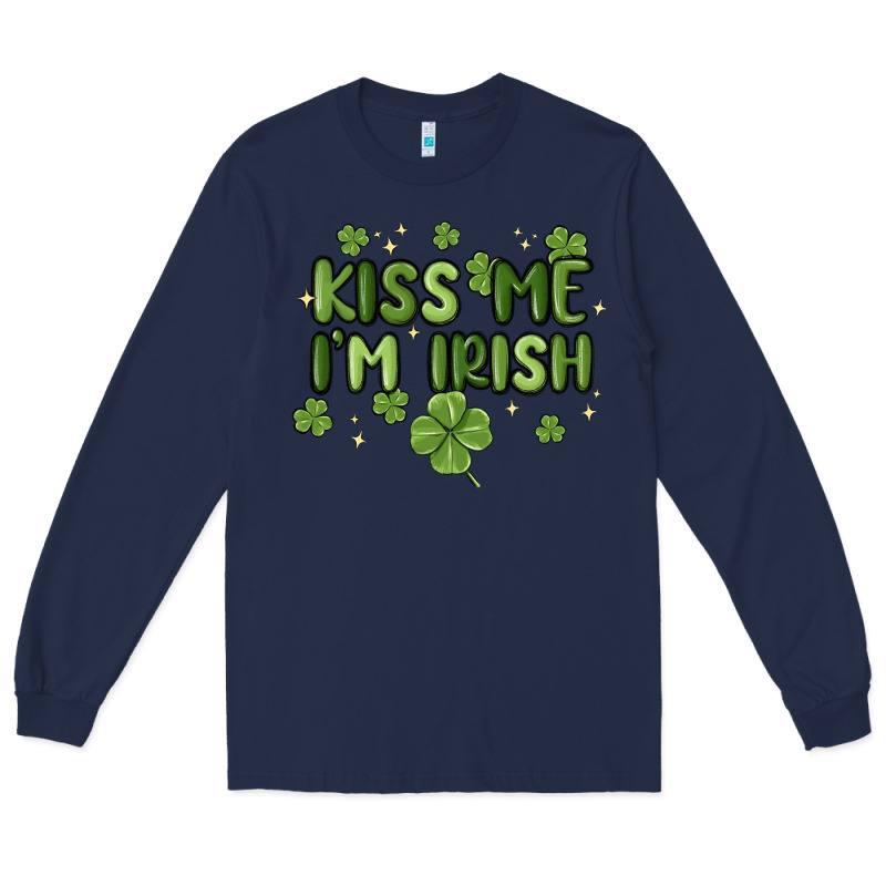 Kiss Me I'm Irish Long Sleeve Tee by MaliasSmallBusiness | Teevron