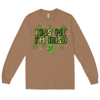 Toasted Coconut kiss me i'm irish Long Sleeve Tee - MaliasSmallBusiness