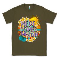 Army Green Here comes the sun Classic Tee - NancyCooperArtShop