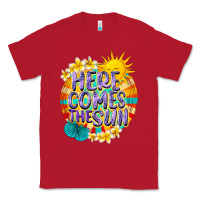 Red Here comes the sun Classic Tee - NancyCooperArtShop