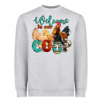 Heather Grey welcome to our coop Heavyweight Sweatshirt - Artiststas