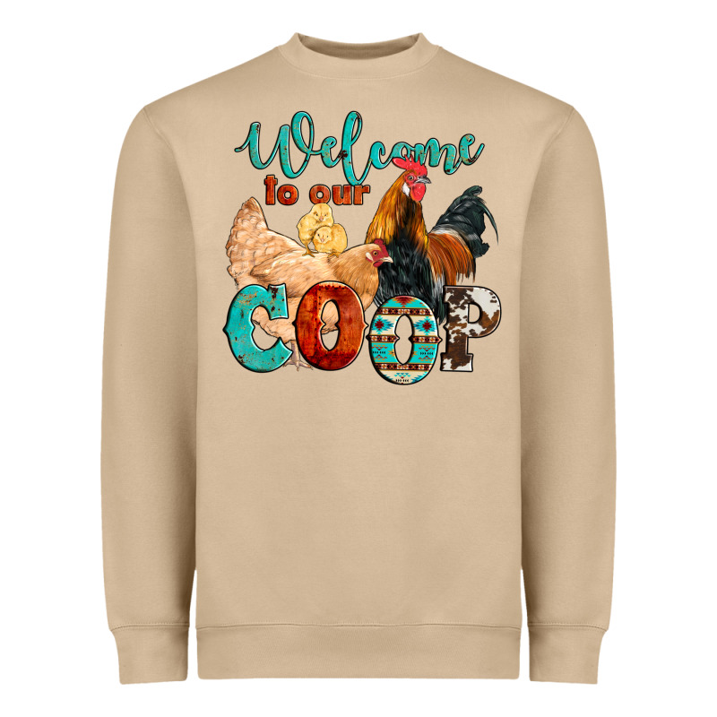 Welcome To Our Coop Heavyweight Sweatshirt by Artiststas | Teevron