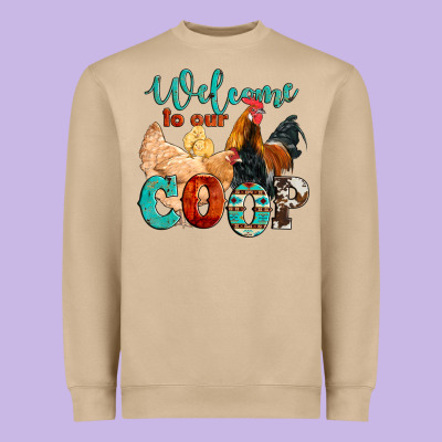 Welcome To Our Coop Heavyweight Sweatshirt Designed By Artiststas