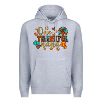 Heather Grey one thankful nana Premium Hoodie - JahusDesignShop