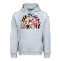 Heather Grey Easter Day rainbow gnomes Urban Hoodie - CowGirlArtShop