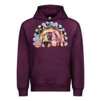 Mauve Wine Easter Day rainbow gnomes Urban Hoodie - CowGirlArtShop