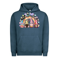 Pigment Midnight Navy Easter Day rainbow gnomes Urban Hoodie - CowGirlArtShop