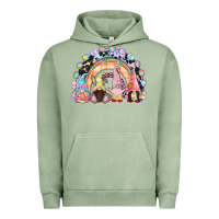 Pigment Oil Green Easter Day rainbow gnomes Urban Hoodie - CowGirlArtShop