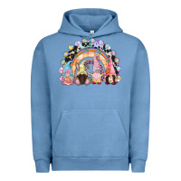 Pigment Pebble Blue Easter Day rainbow gnomes Urban Hoodie - CowGirlArtShop