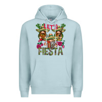 Blue Mist Let's Fiesta with gnomes Premium Hoodie - NancyCooperArtShop