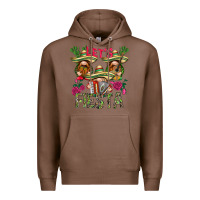 Chestnut Let's Fiesta with gnomes Premium Hoodie - NancyCooperArtShop