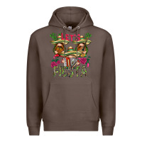 Coffee Let's Fiesta with gnomes Premium Hoodie - NancyCooperArtShop