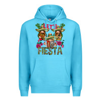 Ocean Blue Let's Fiesta with gnomes Premium Hoodie - NancyCooperArtShop