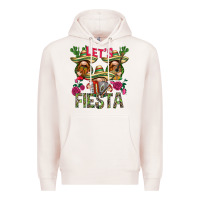 Pale Pink Let's Fiesta with gnomes Premium Hoodie - NancyCooperArtShop