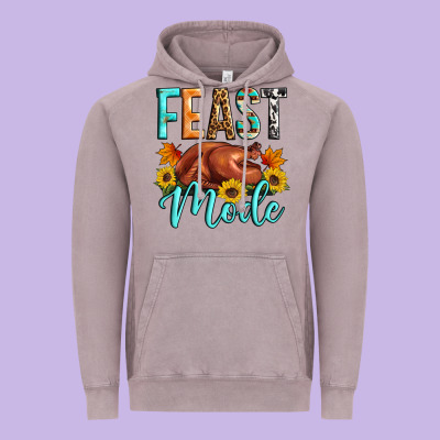Feast Mode Vintage Hoodie Designed By Artiststas