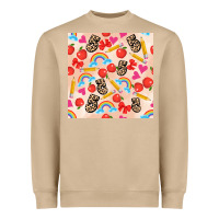 Mushroom back to school seamless pattern 5 (3600x3600) Heavyweight Sweatshirt - AdoDesignShop