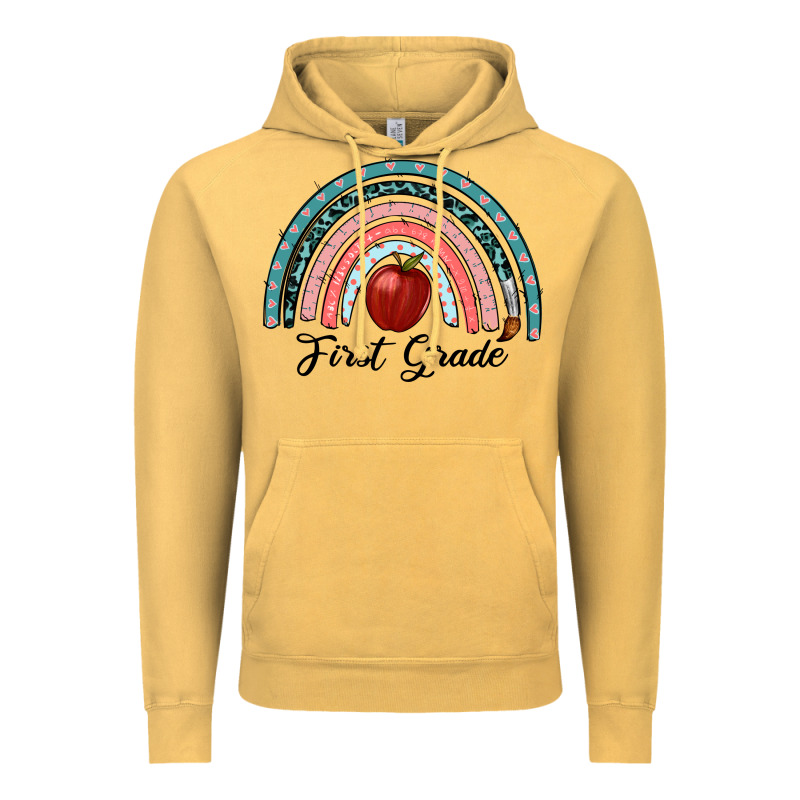 First Grade Rainbow Vintage Hoodie by RanaPortraitStore | Teevron