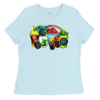 Baby Blue monster truck coffee cups Ladies Tee - Zillion Design Studio
