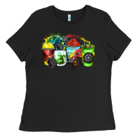 Black monster truck coffee cups Ladies Tee - Zillion Design Studio