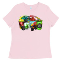 Bubblegum Pink monster truck coffee cups Ladies Tee - Zillion Design Studio