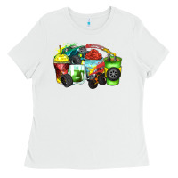 White monster truck coffee cups Ladies Tee - Zillion Design Studio