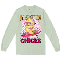 Matcha i'm just here for the chicks Long Sleeve Tee - MaliasSmallBusiness