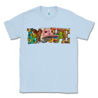 Dusty Blue Western Love Simmental Cow Classic Tee - LillyAllenDesigns