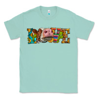Seafoam Western Love Simmental Cow Classic Tee - LillyAllenDesigns