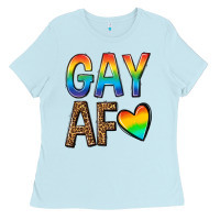 Baby Blue gay af Ladies Tee - texasbilliewilder